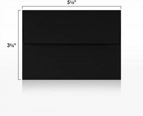 img 2 attached to 50 полночных черных пригласительных конвертов формата А1 с пленкой и прессованием, размер 3 5/8 X 5 1/8