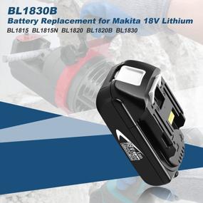 img 2 attached to Power Up Your Tools With 3.0Ah 18V BL1830B Battery Replacement For Makita Lithium-Ion Batteries With LED Indicator
