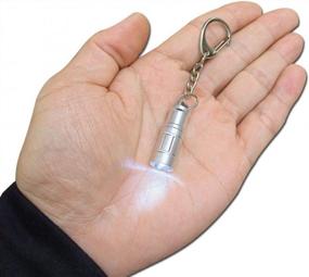 img 4 attached to 🔦 Ultra-Compact Mini Keychain Flashlight e1: Powerful Key Ring Torch for EDC, Emergency, Dog Walking, Sleeping, Reading – Ideal Gift for Students, Kids, and Parents (e1-alu Alloy White)