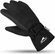 stay warm and connected: achiou ski snow gloves with 3m thinsulate and touchscreen compatibility for men and women logo