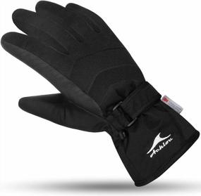 img 4 attached to Stay Warm And Connected: Achiou Ski Snow Gloves With 3M Thinsulate And Touchscreen Compatibility For Men And Women