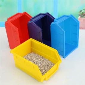 img 1 attached to POPETPOP Hamster Sand Bathroom - Large Chinchilla Dust Bath Container for Hamsters - Random Color and Size S: Toilet, Bathtub, and Sandbox in One!