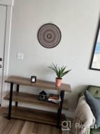 img 1 attached to Rustic FOLUBAN Console Table With 3-Tier Open Shelf, Industrial Entryway Sofa Table For Living Room, Easy Assembly - Oak 55 Inch review by Jeremy Marshall