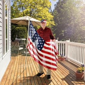 img 3 attached to NQ Eagle Topper Flag Pole Kit - Durable 16 Gauge Aluminum with Steel Bracket Holder for American Flag - Ideal for Residential or Commercial Use in Yard, Porch, Garden (6FT, Silver)