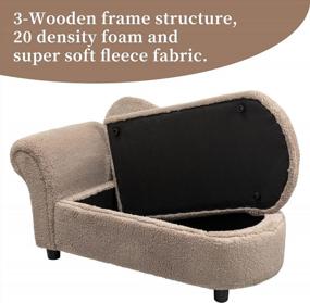 img 2 attached to Snuggle Up With Hollypet Storage Pet Sofa Bed - Perfect For Small & Medium Dogs And Cats!