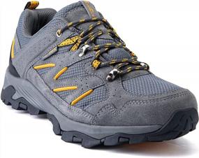 img 4 attached to Lightweight Suede Leather Waterproof Hiking Shoes For Men - Non-Slip, Breathable, And Perfect For Outdoor Trekking, Camping, And Trail Adventures