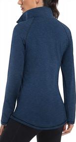 img 2 attached to Women'S Quarter Zip Running Pullover Jacket Long Sleeve Workout Top - Miusey (Prime)