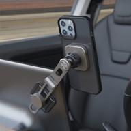 📱 magnetic phone mount with invisible design for tesla model 3/y/x/s - strong magnet, foldable & extendable telescopic arm, free rotation - dashboard & laptop phone holder - optimized for screen compatibility logo