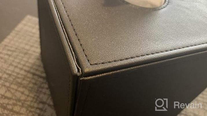 img 1 attached to Add A Touch Of Elegance To Your Space With Luxspire'S Modern PU Leather Tissue Box Holder In Black review by Leanne Steltz