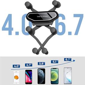 img 1 attached to LUVIN Car Phone Holder Mount: 2021 Upgraded Hands-Free Air Vent Cell Phone Car Mount for 4-7 inch Smartphone