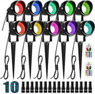 transform your yard with zuckeo's 10-pack rgb color changing landscape lighting – remote control, waterproof and easy to install! логотип