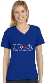 img 4 attached to Teacher Shirt I Teach Whats Your Superpower? Gift For Teacher V Neck Women Shirt
