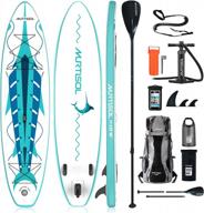 murtisol 11'32" 6” inflatable stand up paddle board with premium accessories and bottom fin- green logo