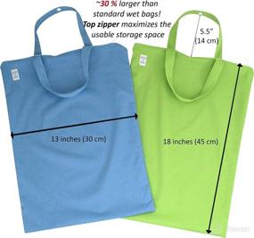 img 2 attached to Wet Bag for Baby and Swimsuit - Water & Odor Resistant, Perfect Wet Dry Bags for Diaper Bag and Cloth Diapers