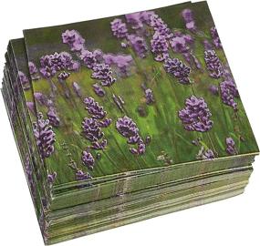 img 4 attached to 🌸 Lavender Paper Napkins: Elegant 100 Pack for Wedding or Shower Party (6.5 x 6.5 In)