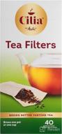 cilia by melitta tea filters - white, 40 count - pack of 6 (240 total filters) logo