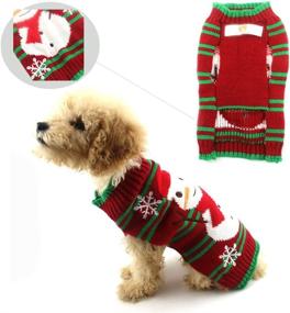 img 2 attached to Cuteboom Sweaters Snowman SweatersDELIFURNew Christmas Dogs