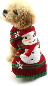 img 4 attached to Cuteboom Sweaters Snowman SweatersDELIFURNew Christmas Dogs