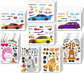 img 4 attached to Get Creative With Sinceroduct Make-Your-Own Stickers For Kids - 100 Pack Of Cool Cars And Zoo Animals With 12 Designs! Perfect For Home, School, Parties, Crafts, And More.
