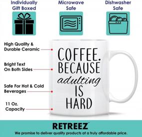 img 2 attached to Get Through The Day With A Smile: Retreez Funny Mug For Coffee Lovers - Perfect Sarcastic, Motivational, And Inspirational Gift For Any Occasion