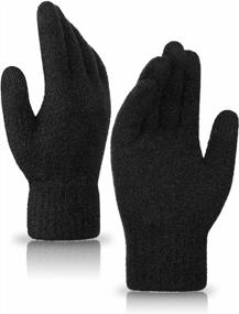 img 4 attached to Теплые и удобные перчатки с сенсорным экраном Achiou для мужчин и женщин - идеально подходят для зимы