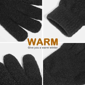 img 2 attached to Теплые и удобные перчатки с сенсорным экраном Achiou для мужчин и женщин - идеально подходят для зимы