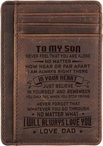 img 1 attached to NapaWalli Husband Anniversary Christmas Birthday Men's Accessories best on Wallets, Card Cases & Money Organizers