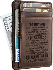 img 4 attached to NapaWalli Husband Anniversary Christmas Birthday Men's Accessories best on Wallets, Card Cases & Money Organizers