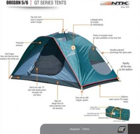 img 2 attached to NTK Oregon GT 5-6 Person 10X10Ft Outdoor Dome Tent: 100% Waterproof 2500Mm, Easy Setup & Durable Fabric Full Coverage Rainfly & Micro-Mesh