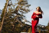 img 1 attached to Capture Beautiful Memories With JustVH Velvet Maternity Photography Dress review by Veronica Cox