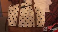 img 1 attached to Polka Dot Canvas Weekender Bag With Shoes Compartment For Women - Perfect Travel Duffle Bag review by Michael Hemmig
