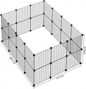 img 1 attached to Versatile And Portable DIY Pet Playpen For Small Animals - LANGRIA Metal Wire Cage For Guinea Pigs, Puppies And More