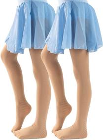 img 4 attached to Girls Ballet Tights Footed Legging Girls' Clothing : Socks & Tights