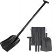 cofit 43" retractable snow shovel, aluminium alloy snow sand mud removal tool for car outdoor camping and garden, detachable four-piece construction, black logo