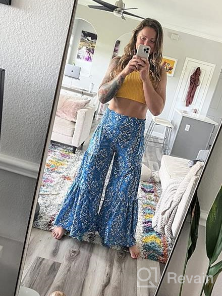 img 1 attached to 👖 Lrady Womens Wide Leg Palazzo Lounge Pajama Pants: Stylish High Waist Beach Boho Trousers review by Maurice Vianes