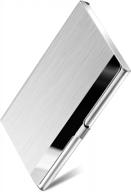 maxgear тонкий металлический визитница для мужчин и женщин - серебряный зеркальный карманный кошелек из нержавеющей стали с именной визитницей логотип