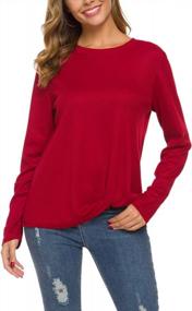 img 3 attached to Casual Elegance: MarinaPrime Women'S Long Sleeve Round Neck Tunic Shirts