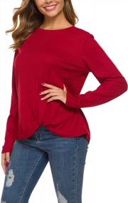 img 1 attached to Casual Elegance: MarinaPrime Women'S Long Sleeve Round Neck Tunic Shirts
