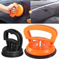 🔧 qqcherry dent puller, dent repair kit - powerful traceless dent removal for cars, computer screens, glass tiles, mirrors, and object lifting and moving (2 pack, orange & black) logo