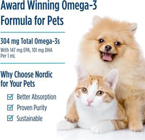 img 1 attached to 🐶 Nordic Naturals Omega-3 Pet, Unflavored - 2 oz - 304 mg Omega-3 Per mL - Fish Oil for Small Dogs & Cats EPA & DHA - Boosts Heart, Skin, Coat, Joint, & Immune Health