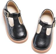 👧 kiderence school oxfords toddler little girls' shoes - flats: stylish and comfortable footwear for young fashionistas logo