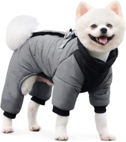 img 4 attached to 🐶 Dog Jacket - Winter Coat for Small to Medium Dogs - Reflective Cold Weather Coats with Built-in Harness - Water-Resistant Windproof Dog Snowsuit - Outdoor Hiking Clothes