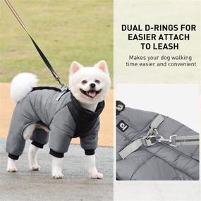 img 2 attached to 🐶 Dog Jacket - Winter Coat for Small to Medium Dogs - Reflective Cold Weather Coats with Built-in Harness - Water-Resistant Windproof Dog Snowsuit - Outdoor Hiking Clothes