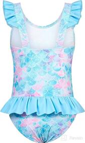 img 1 attached to Mermaid Swimsuit Toddler Swimwear Beachwear