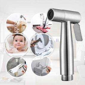 img 2 attached to Complete Hygiene Solution: Arofa Handheld Bidet Sprayer For Toilet - 3 Pack With Adjustable Water Pressure And Bidet Hose