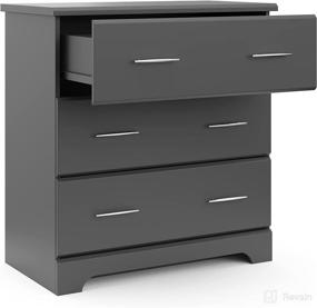 img 2 attached to 👶 Storkcraft Brookside 3 Drawer Dresser: Stylish Gray Storage for Baby and Kids – Nursery Organizer and Chest with Universal Design