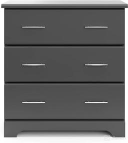 img 1 attached to 👶 Storkcraft Brookside 3 Drawer Dresser: Stylish Gray Storage for Baby and Kids – Nursery Organizer and Chest with Universal Design