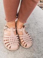 img 1 attached to Cute Copper Girls' Toddler Sandals: Stylish Flats for Little Feet review by Motogp Portillo