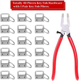 img 3 attached to Shynek 40Pcs Key Fob Hardware Set With Pliers For Wristlet Keychain, Lanyard And Chain Making Supplies - 1 Inch