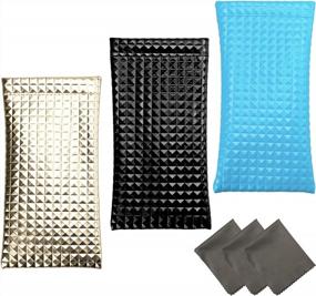 img 4 attached to Protect Your Glasses In Style With Vemiss 3-Pack Eyeglasses Pouches And Cleaning Cloths!